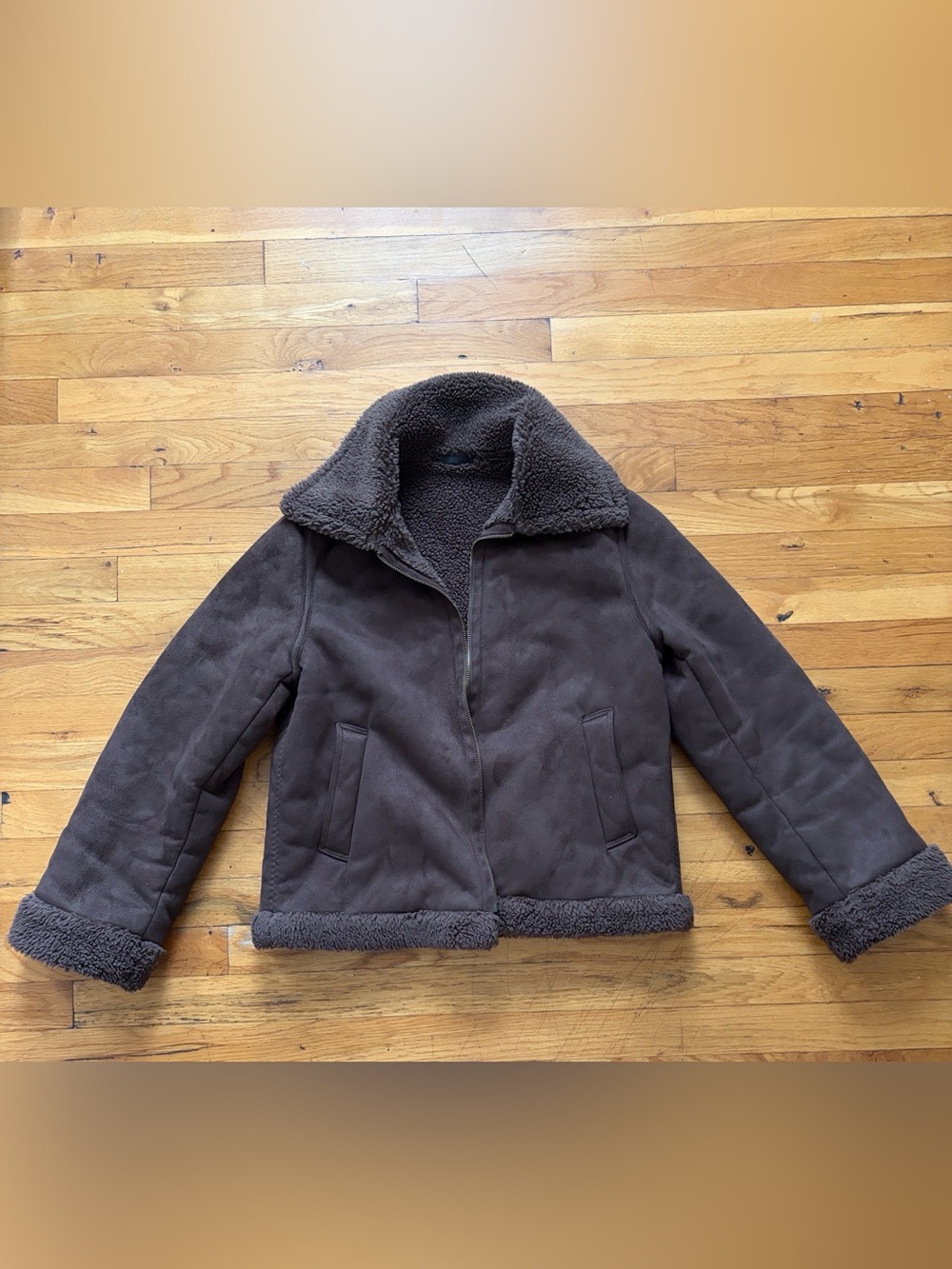 Uniqlo Brown Sherpa-Lined Jacket